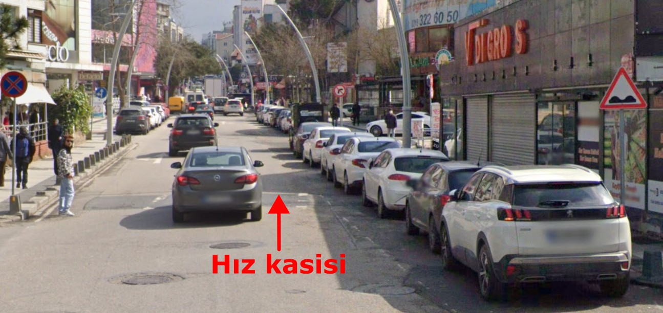 Speed bump near the accident area